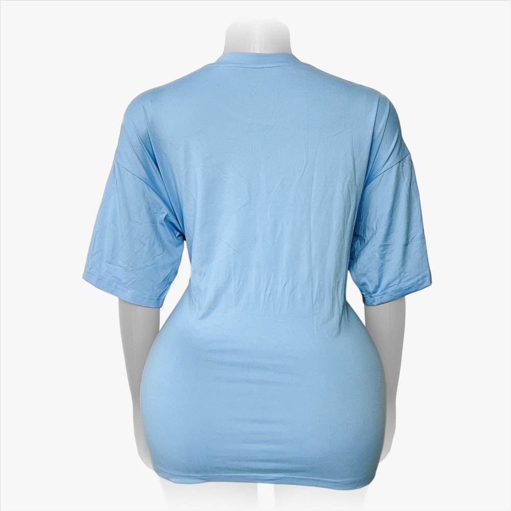 Blue Cupid Women’s Graphic T-shirt with Slogan